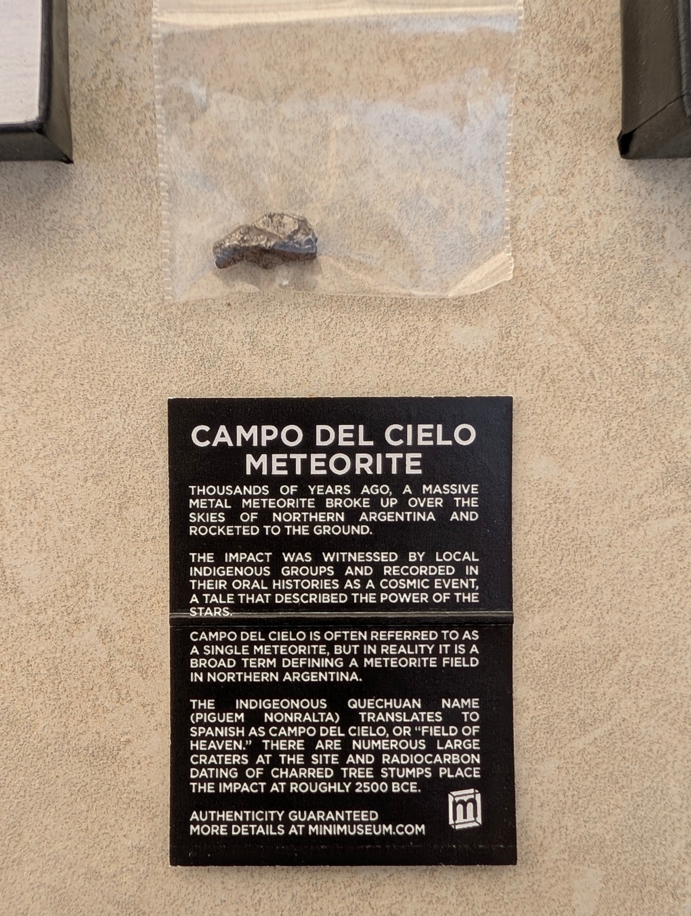 Campo del Cielo Meteorite